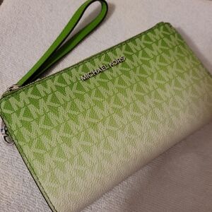 Michael Kors Green Ombre Wristlet